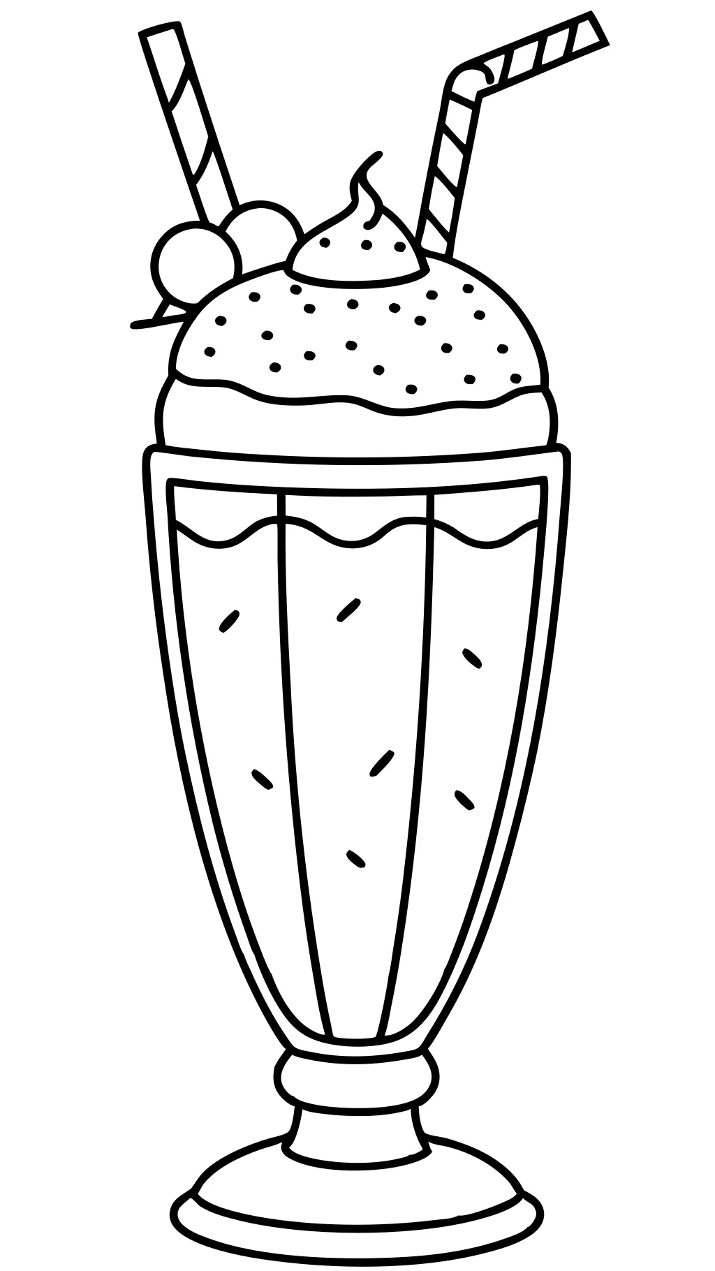 milkshake coloring page